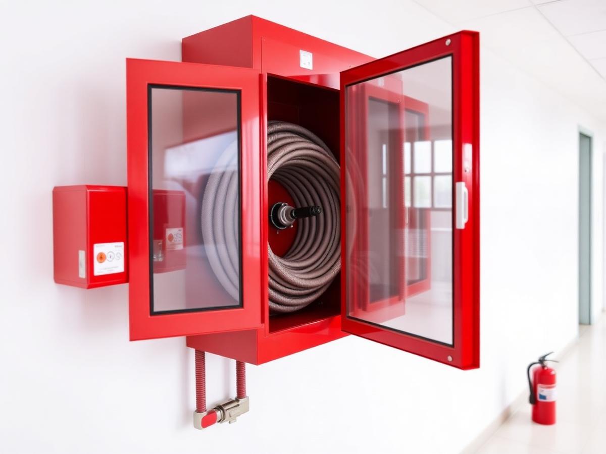 Fire hose reel cabinet
